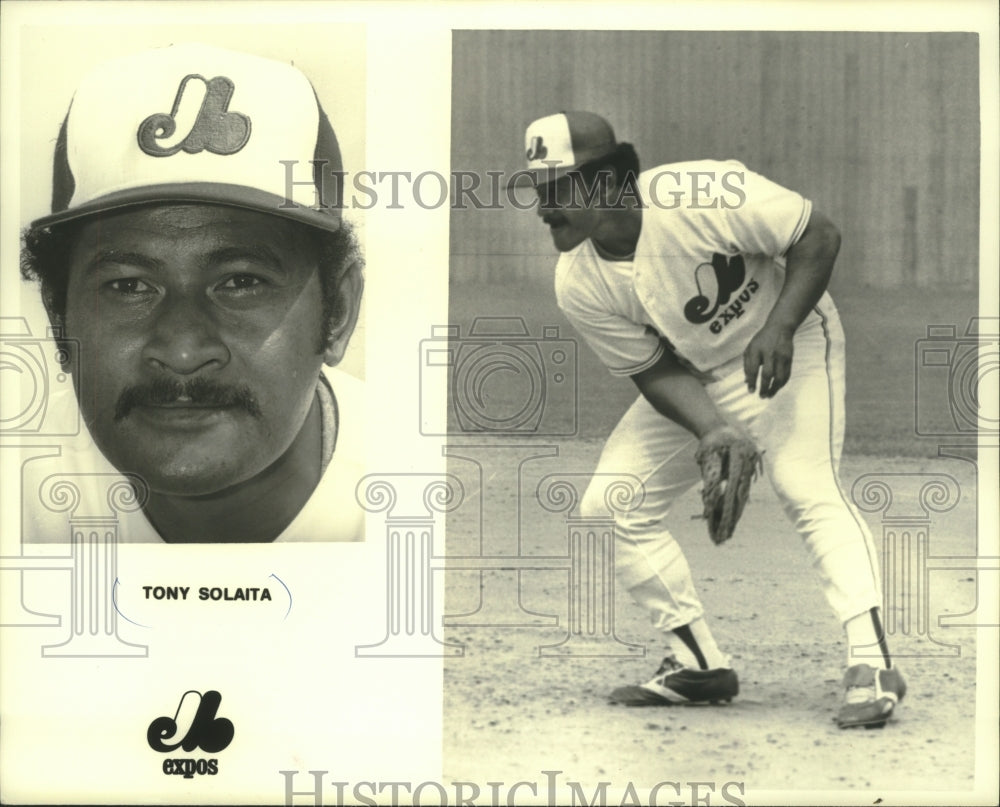 1980 Press Photo Montreal Expos Player Tony Solaita Fielding Baseball On Infeld- Historic Images