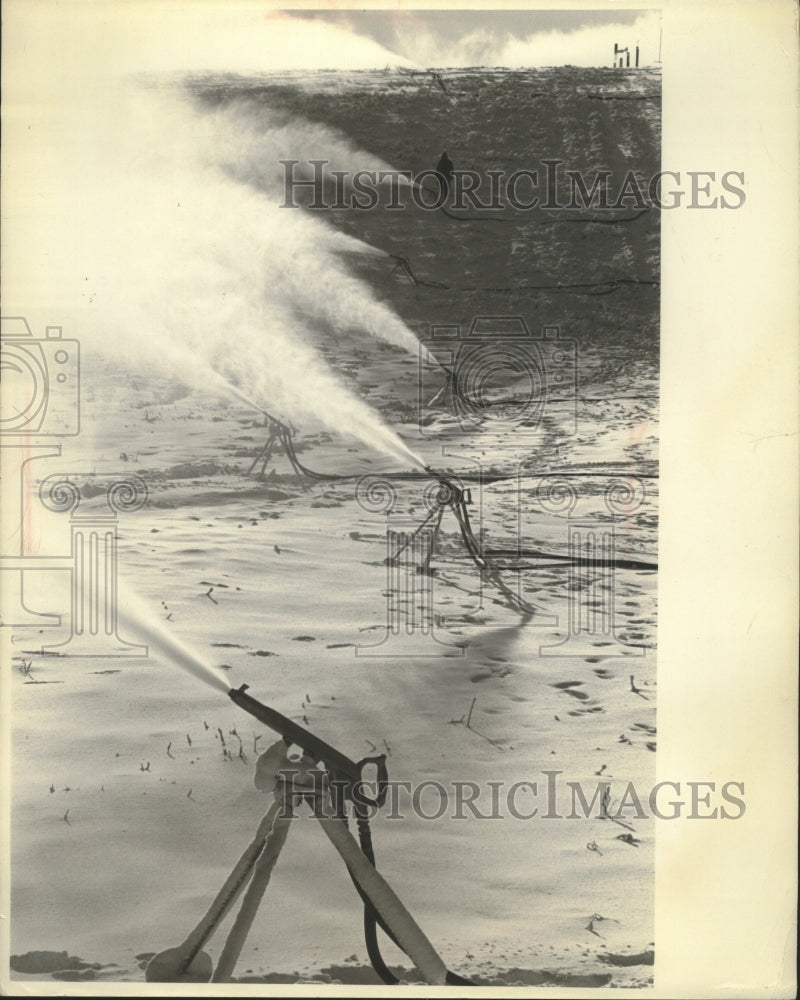 1963 Press Photo Making snow for skiing at Telemark - mjt17051- Historic Images