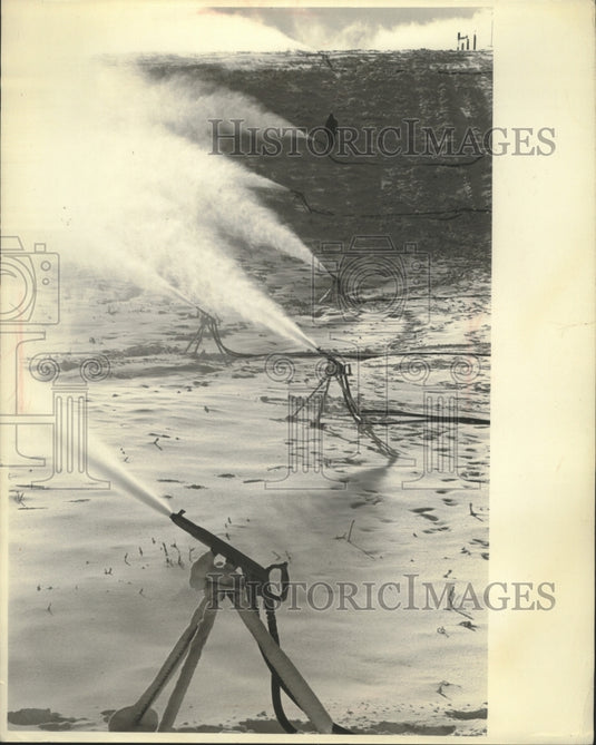 1963 Press Photo Making snow for skiing at Telemark - mjt17051- Historic Images