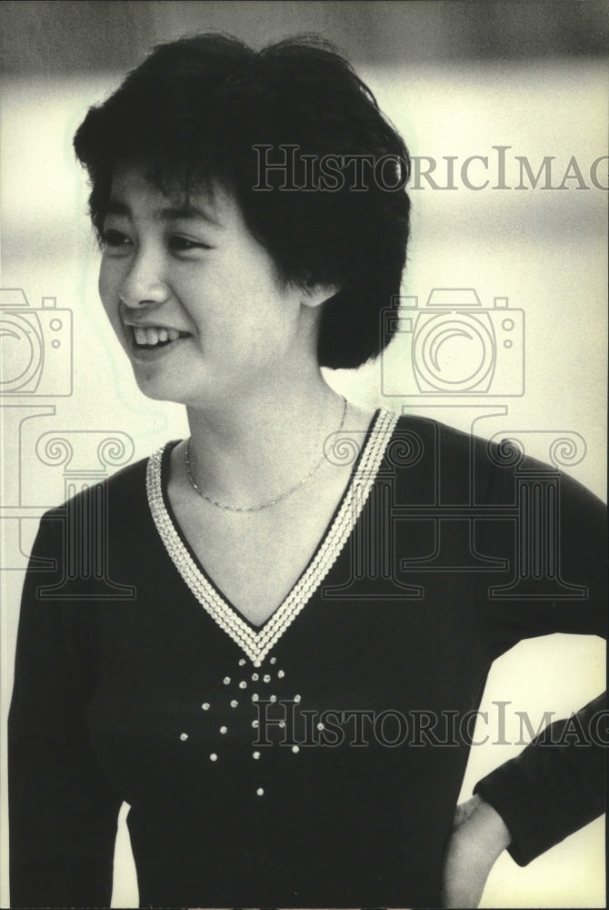 1981 Press Photo Milwaukee Ice Skater Kanea Tagawa - mjt17184- Historic Images