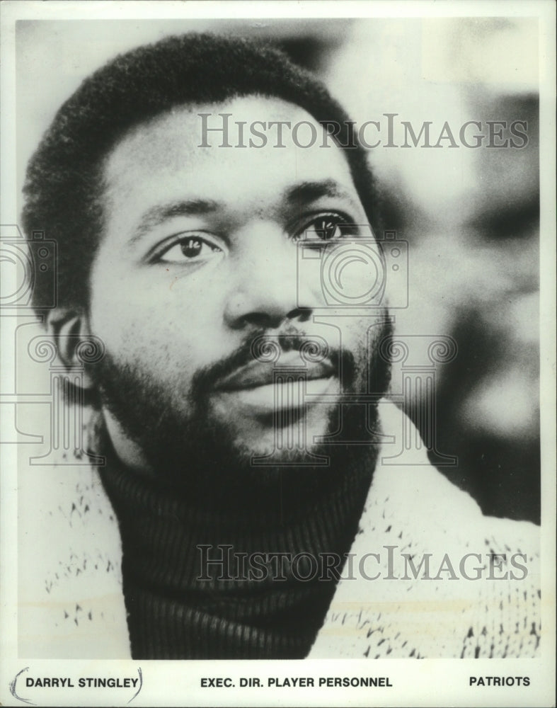 1982 Press Photo Darryl Stingley Patriots Executive Director Player Personnel- Historic Images