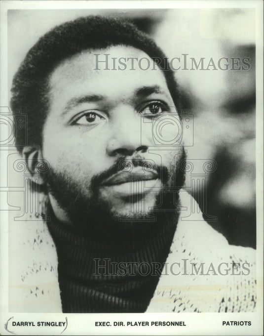 1982 Press Photo Darryl Stingley Patriots Executive Director Player Personnel- Historic Images