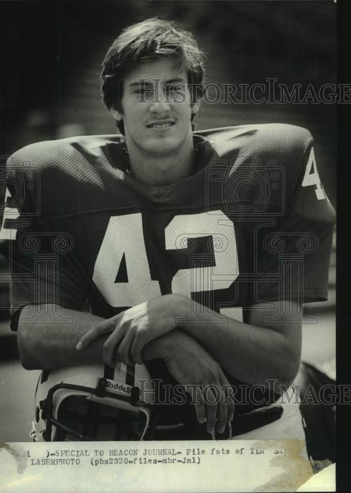 1979 Press Photo Football Player Tim Stracks - mjt17517- Historic Images