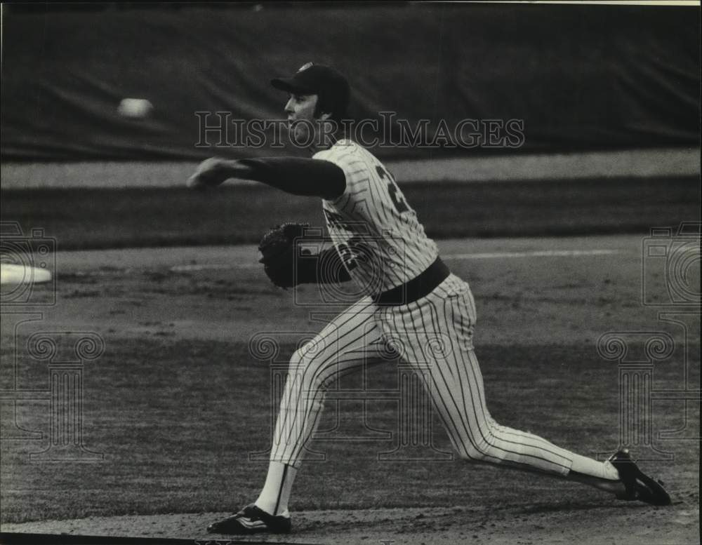 1980 Press Photo Milwaukee Brewers&#39; Left-Handed Baseball Pitcher Bill Travers- Historic Images
