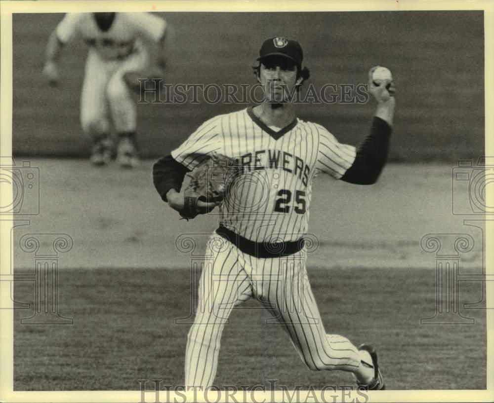 1980 Press Photo Milwaukee Brewers&#39; Baseball Pitcher Bill Travers During Win- Historic Images