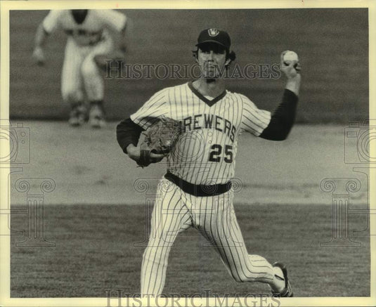 1980 Press Photo Milwaukee Brewers' Baseball Pitcher Bill Travers During Win- Historic Images