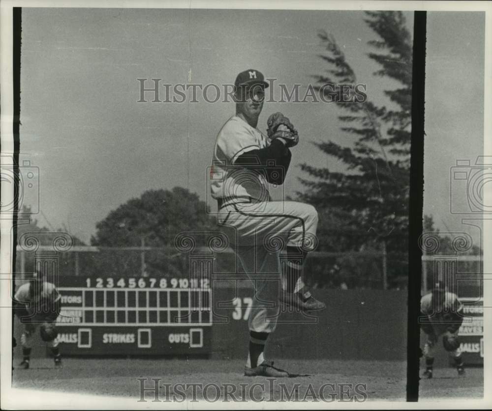 1958 Press Photo Milwaukee Braves' Left-Handed Baseball Pitcher Lou Sleater- Historic Images