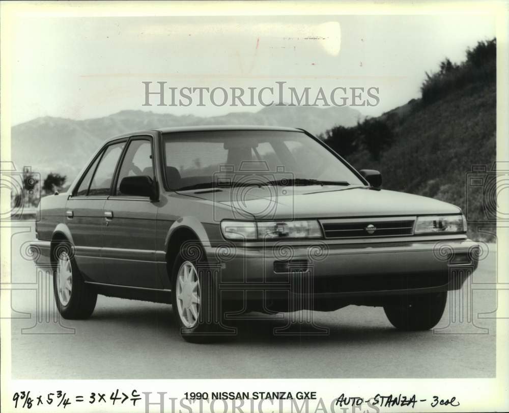 1990 Press Photo Nissan Stanza GXE model - mjt19333- Historic Images