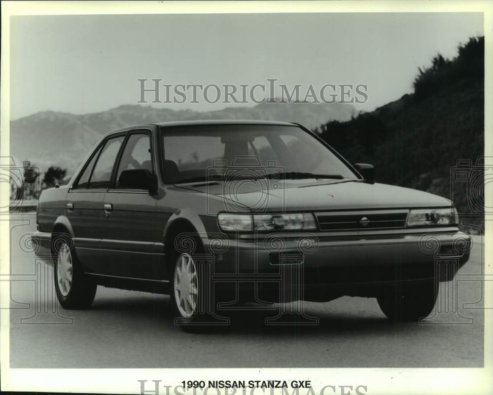 1990 Press Photo Nissan&#39;s Stanza GXE. - mjt19614- Historic Images