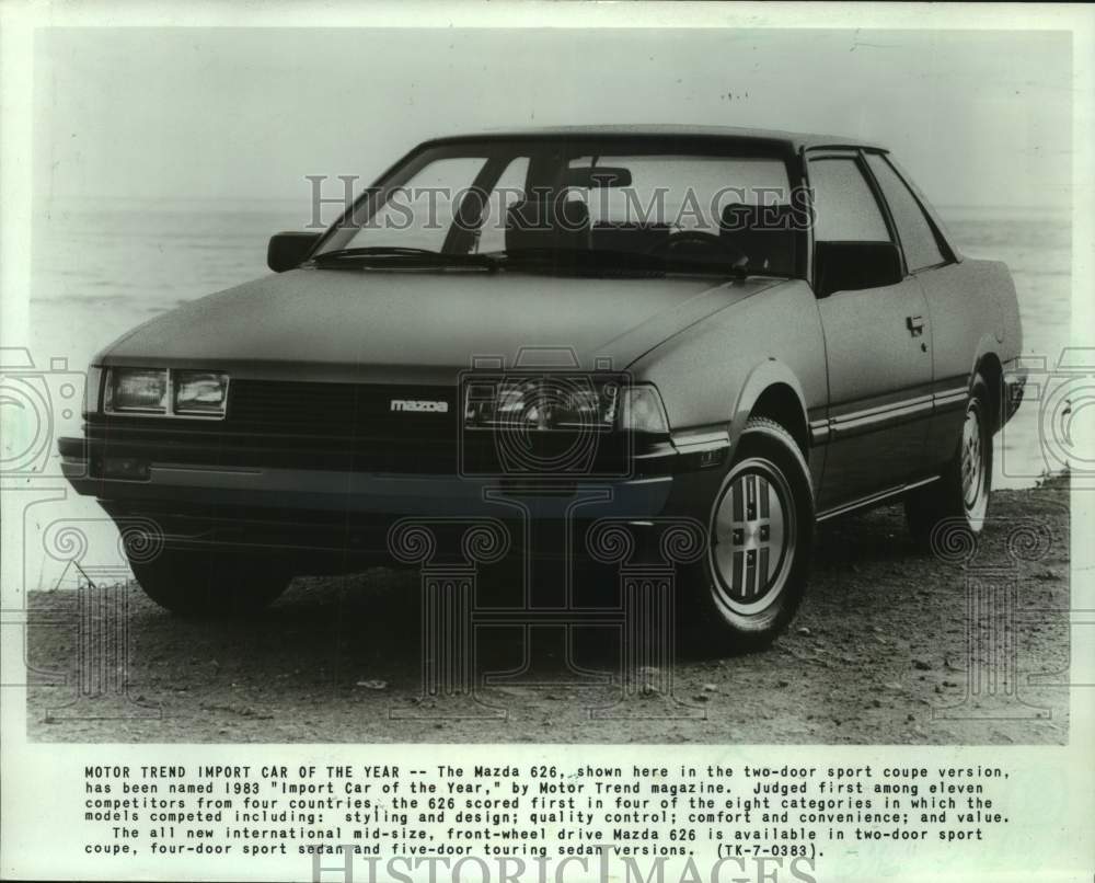 1983 Press Photo The Mazda 626 is the 1983 Import Car of the Year by Motor Trend- Historic Images