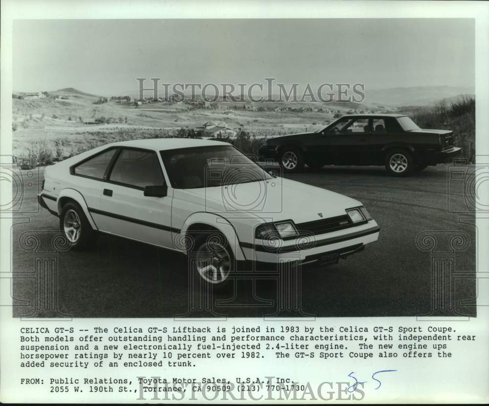 1983 Press Photo Toyota Celica GT-S Liftback Sport Coupe - mjt19695- Historic Images