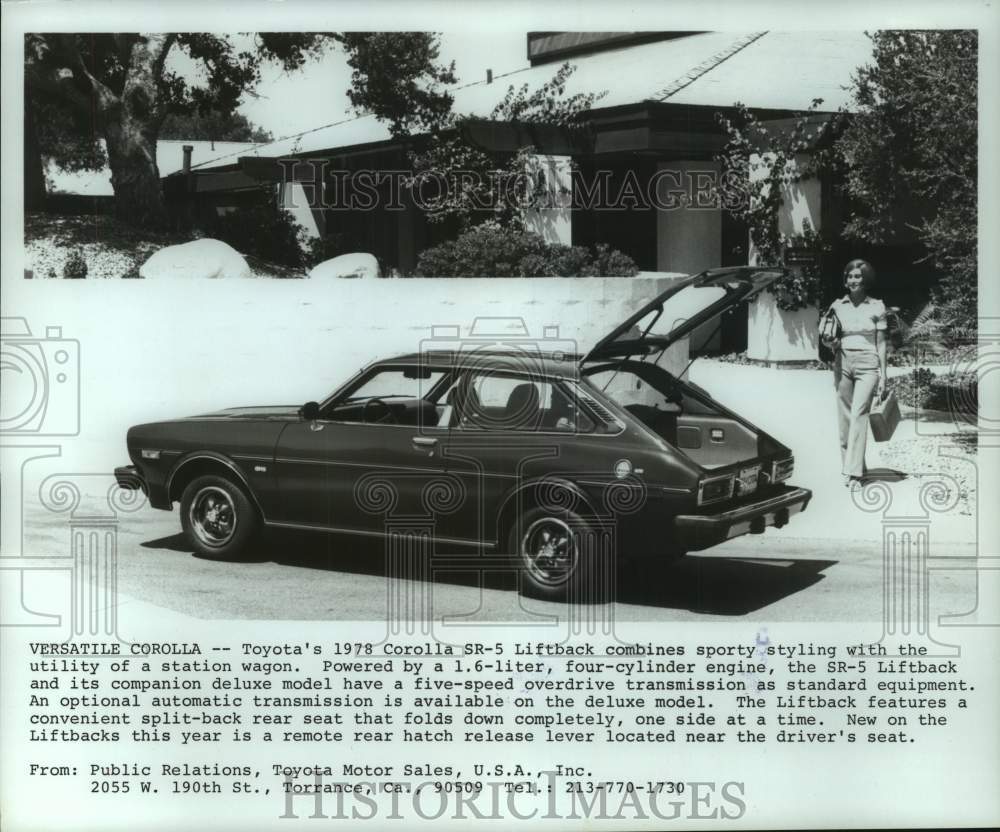 1978 Press Photo Toyota&#39;s 1978 Corolla SR-5 Liftback - mjt19713- Historic Images