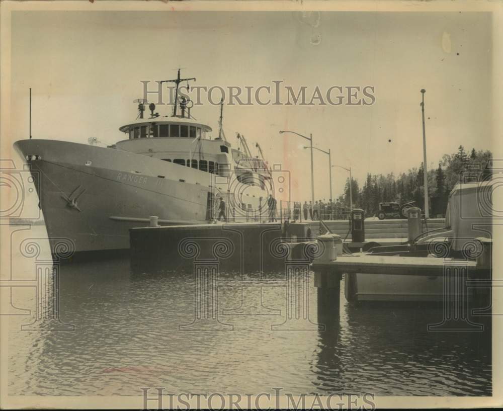 1963 Press Photo Ranger III boat, Rock Harbor, Isle Royale National Park- Historic Images