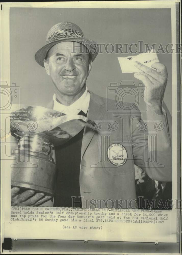 1970 Press Photo Palm Beach Gardens, Fl.-Professional golfer, Sam Snead- Historic Images