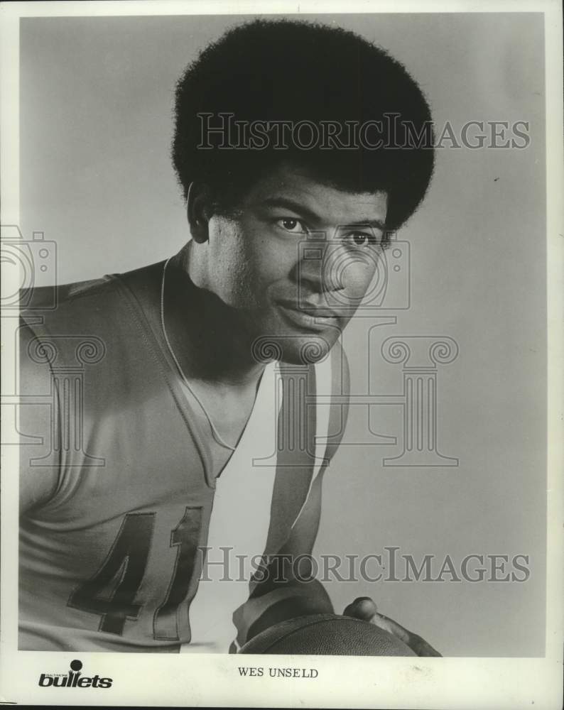 1977 Press Photo Bullets basketball player Wes Unseld - mjt20780- Historic Images