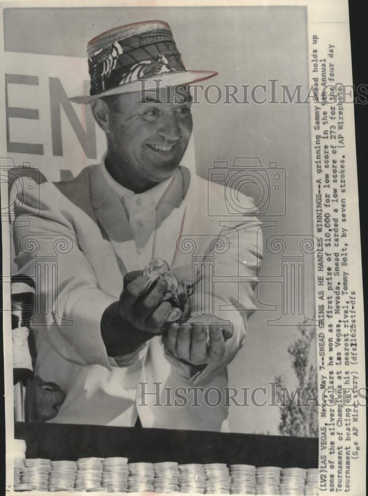 1961 Press Photo Sam Snead wins the Tournament of Champions in Las Vegas- Historic Images