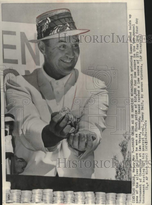 1961 Press Photo Sam Snead wins the Tournament of Champions in Las Vegas- Historic Images