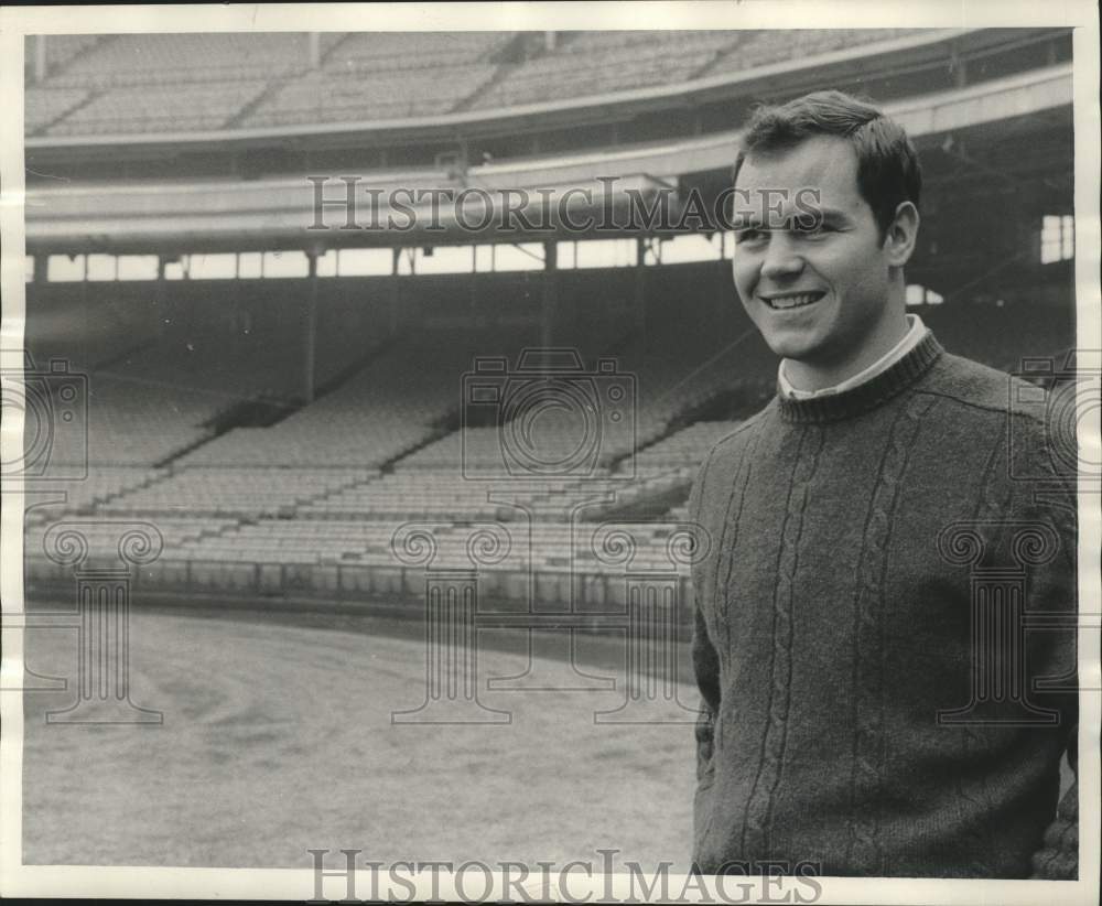 1968 Press Photo Rick Reichardt stands in baseball stadium. - mjt21173- Historic Images