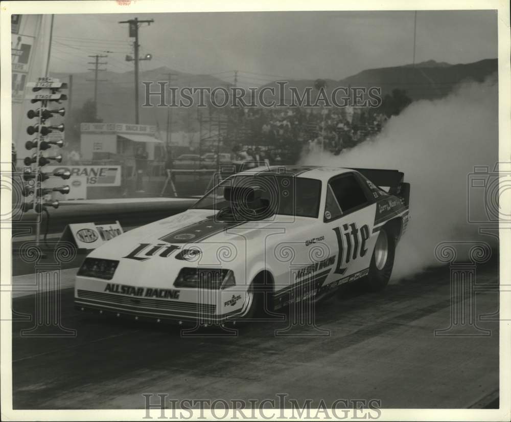 1984 Press Photo The Lite All-Star Funny Car driven by Ed "The Ace" McCulloch.- Historic Images