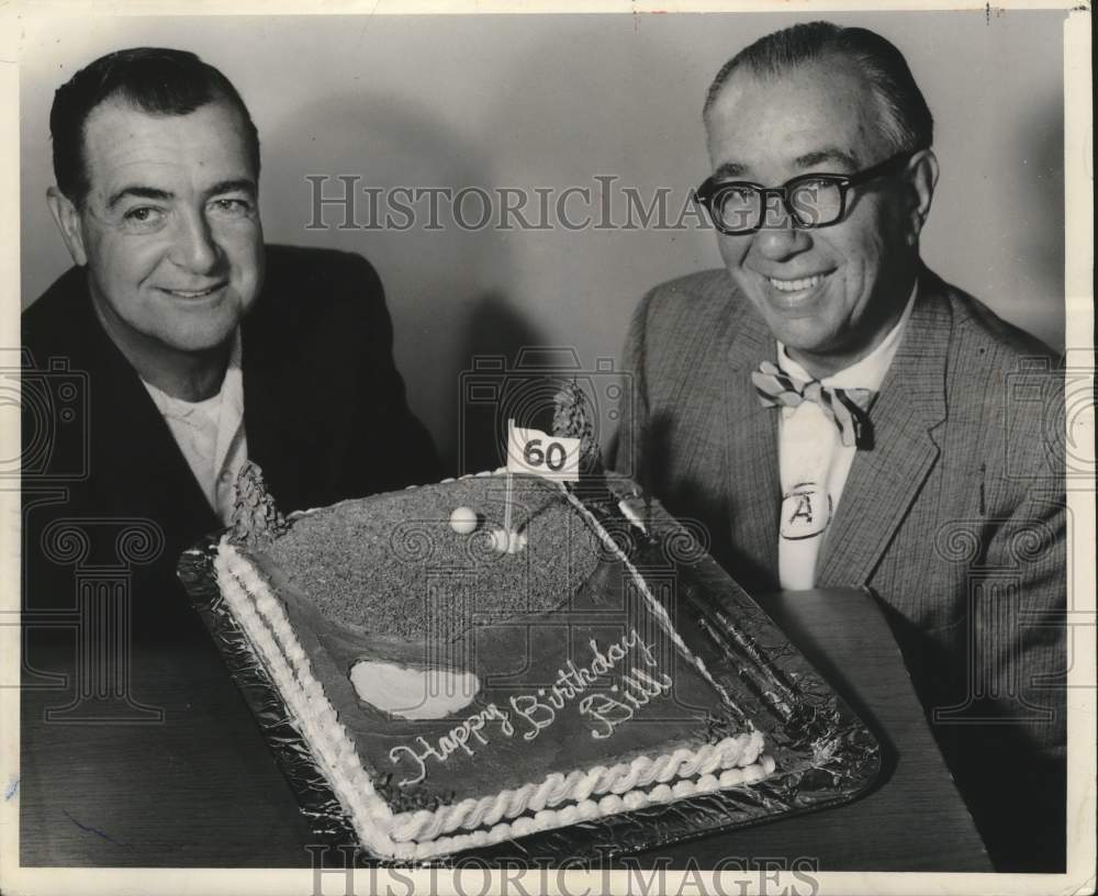 1959 Press Photo Sports writer Billy Sixty celebrating his 60th birthday- Historic Images