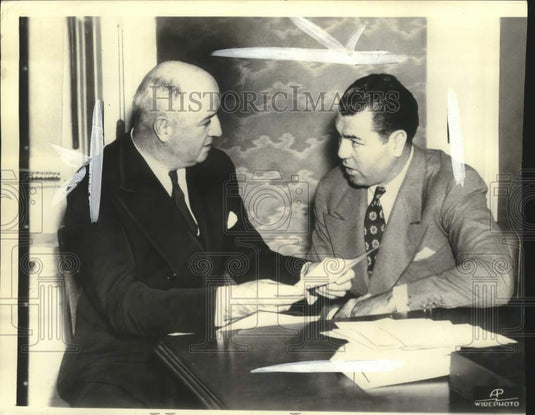 1936 Press Photo Jack Dempsey With James A. Farley In New York - mjt21370- Historic Images