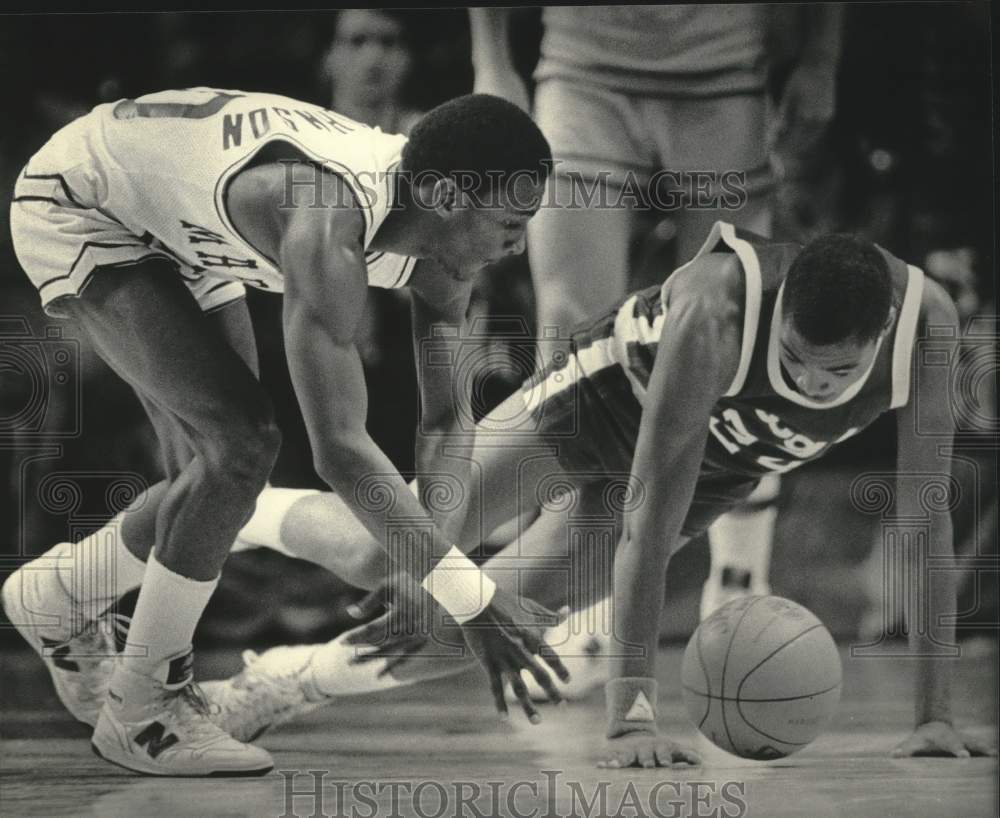 1984 Press Photo Marquette's Mandy Johnson & Green Bay's Richard Sims Go To Ball- Historic Images