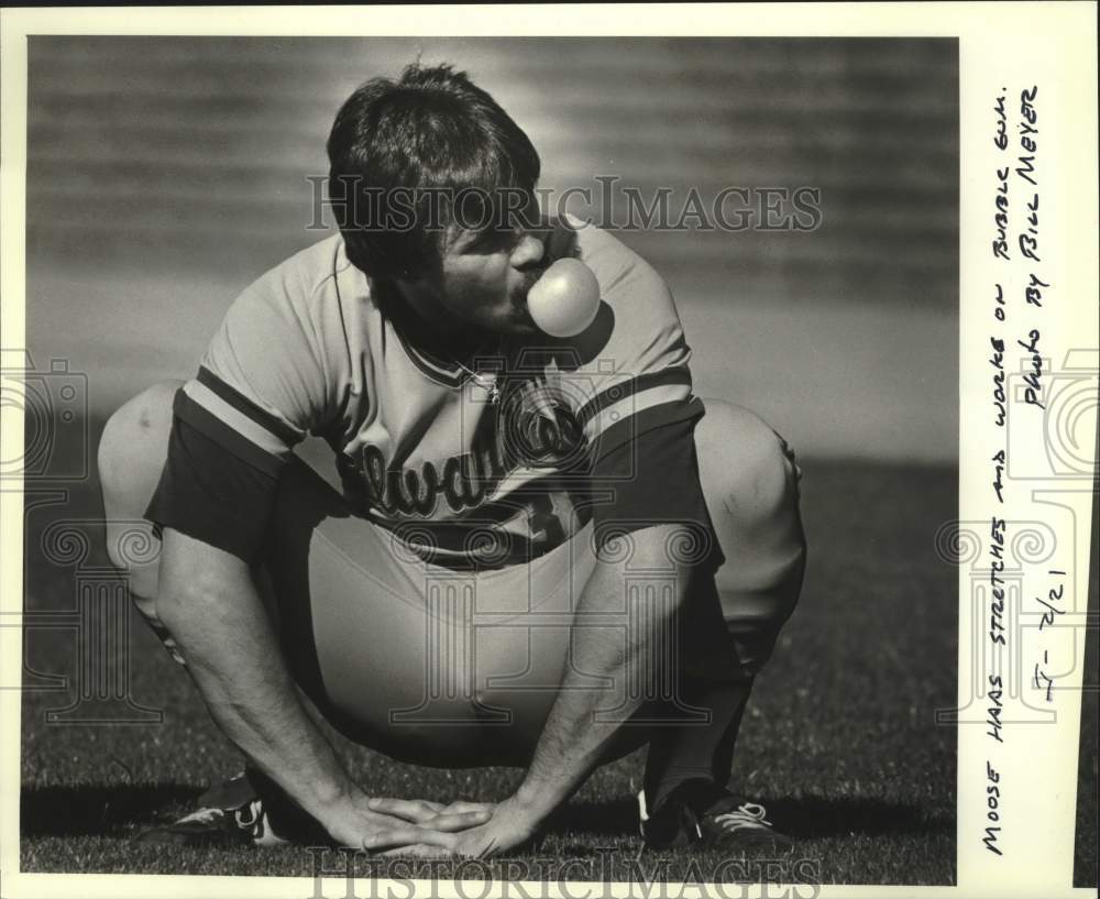 1982 Press Photo Milwaukee Brewers Baseball Player Moose Haas In Spring Training- Historic Images