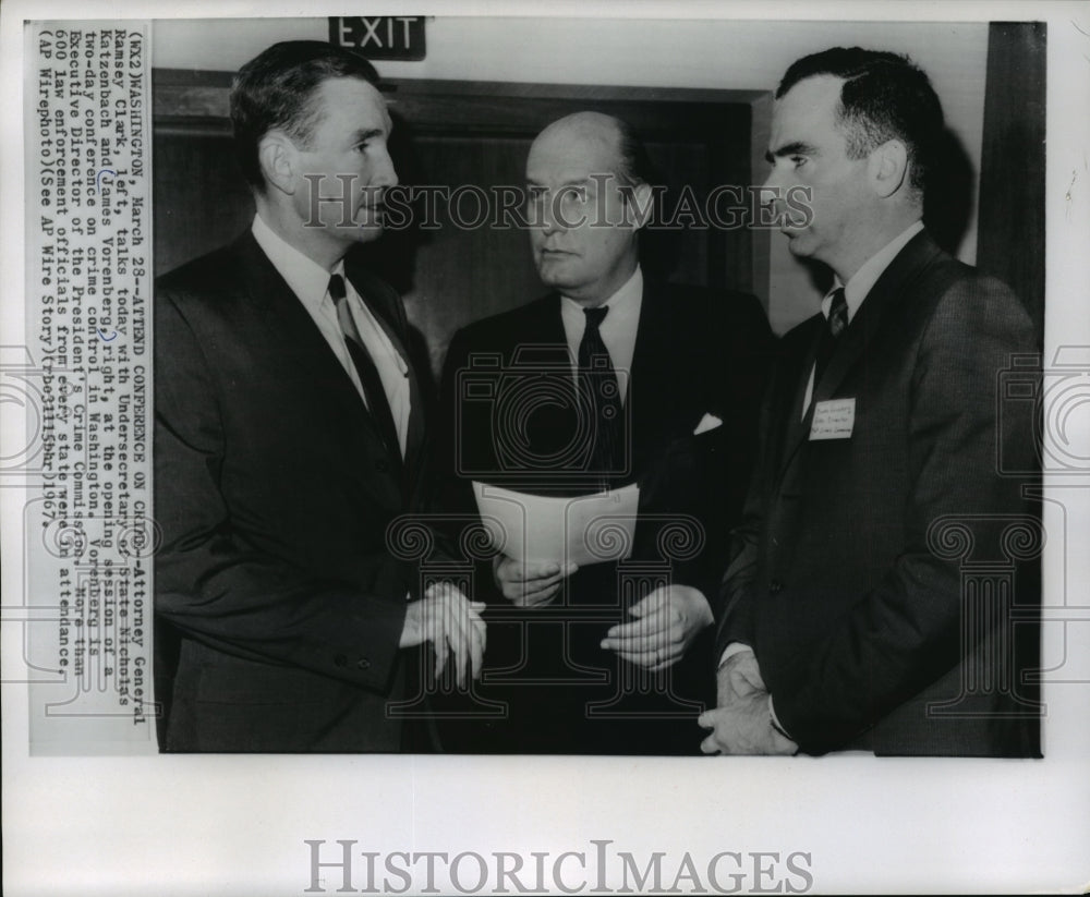 1967 Press Photo President&#39;s Crime Commission Opening Conference Washington- Historic Images