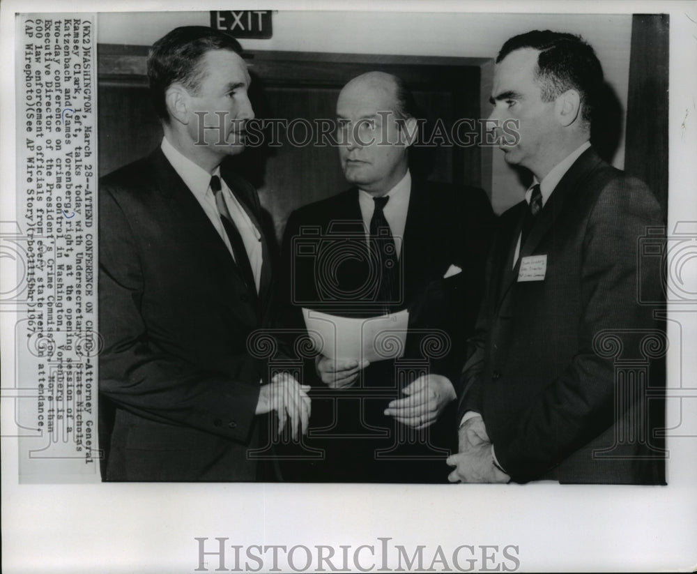 1967 Press Photo President's Crime Commission Opening Conference Washington- Historic Images