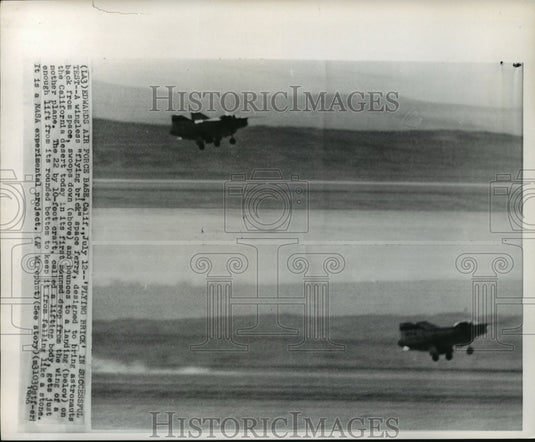 1966 Press Photo California wingless plane brings back astronauts - mjw00318- Historic Images
