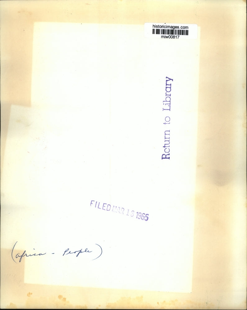 1965 Press Photo Child of Africa, Victim of Kwashiorkor Disease, Lack of Protein