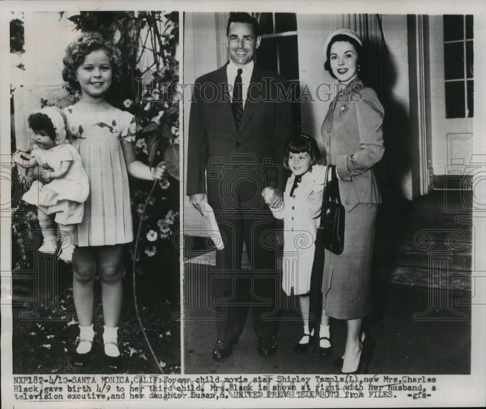 Press Photo Shirley Temple as a child and with her husband, Charles Black- Historic Images