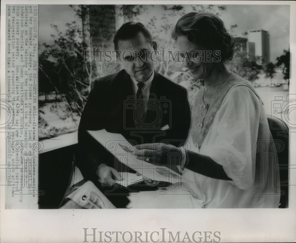 1967 Press Photo Alabama Governor Lurleen Wallace and husband, George, in Texas- Historic Images