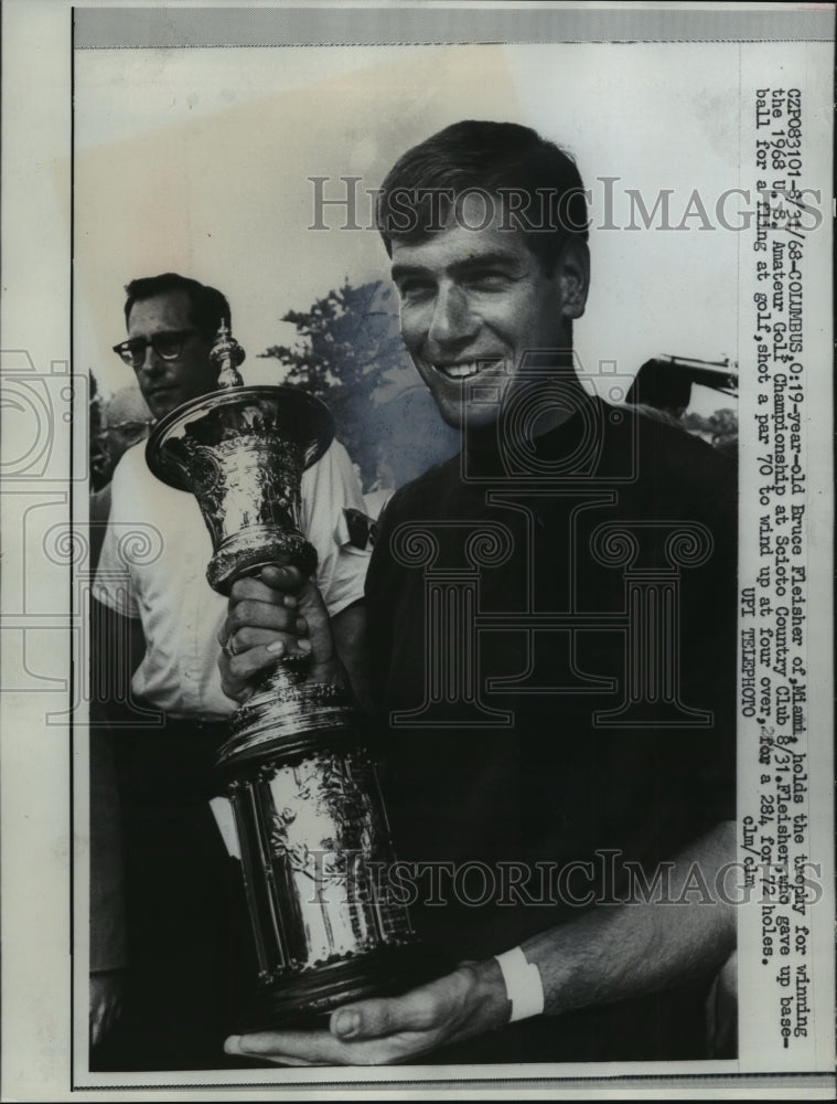1968 Press Photo 1968 United States Amateur Golf Champion Bruce Fleisher.- Historic Images