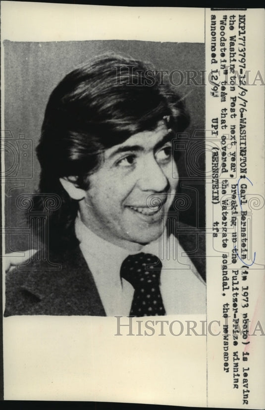 1973 Press Photo Carl Bernstein of the Pulitzer-Prize winning "Woodstein" team- Historic Images