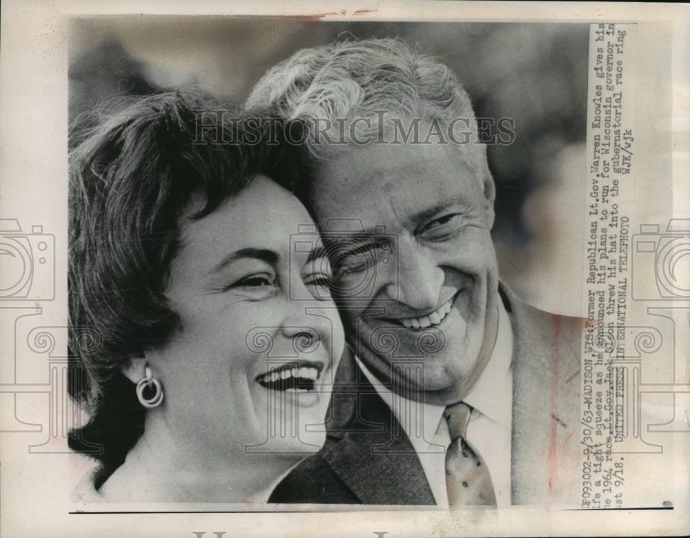 1963 Press Photo Former Wis. Lt. Governor Warren Knowles announces Governor race- Historic Images