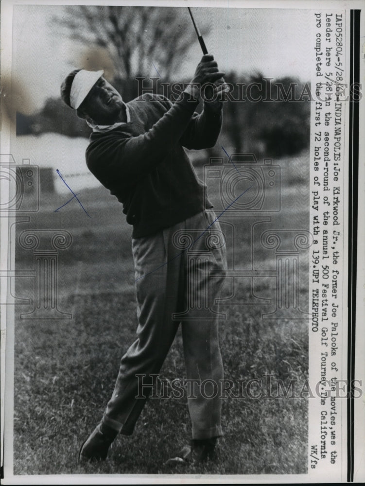 1965 Press Photo Joe Kirkwood Jr. At 500 Festival Golf Tourney In Indianapolis- Historic Images