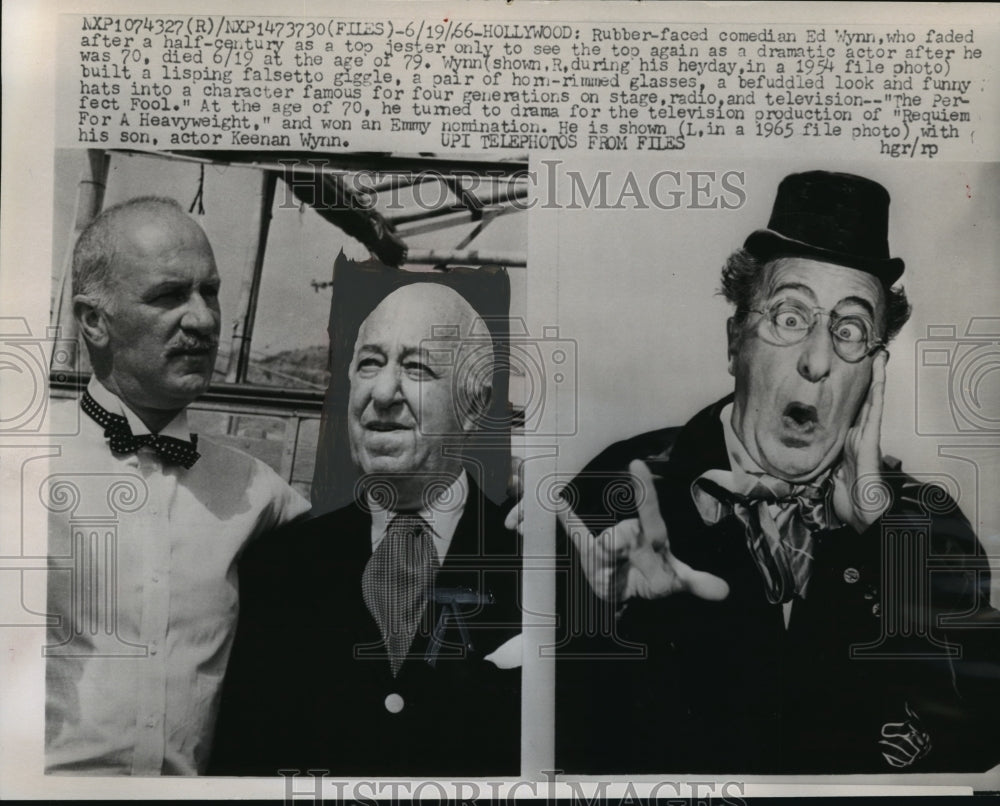 1954 Press Photo Rubber-faced comedian Ed Wynn&#39;s character was The Perfect Fool- Historic Images