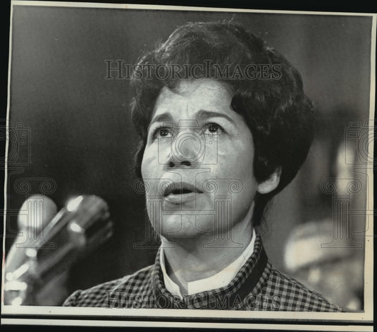 1971 Press Photo Romana Banuelos testifies before Senate Finance Committee- Historic Images