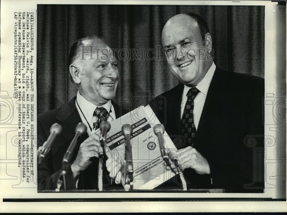 1972 Press Photo Washington-Top officials hold news conference on Defense budget- Historic Images