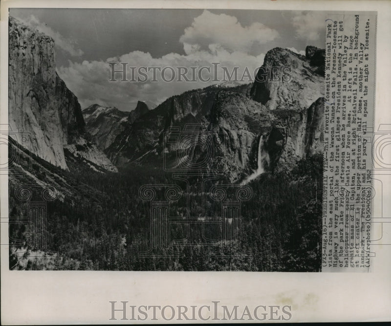Load image into Gallery viewer, 1962 Press Photo Aerial view of Yosemite National Park - mjw04990
