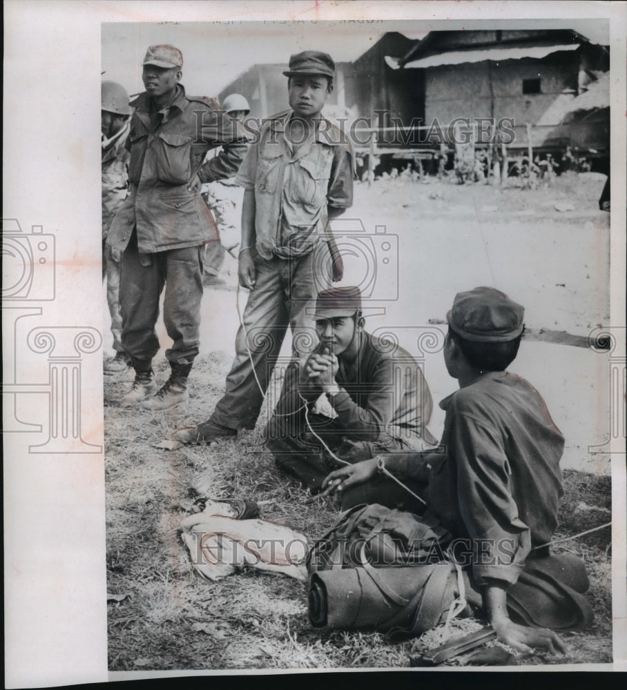 1961 Press Photo Rebel soldiers captured at Vang Vieng, Laos - mjw05146- Historic Images