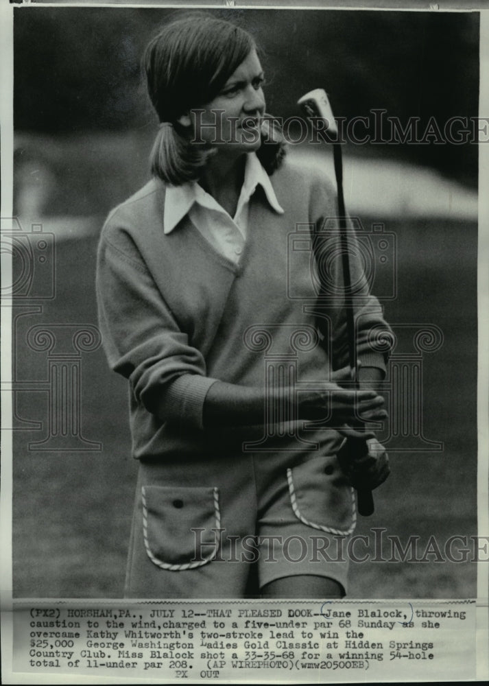 1971 Press Photo golfer Jane Blalock, George Washington Ladies Gold Classic, PA- Historic Images