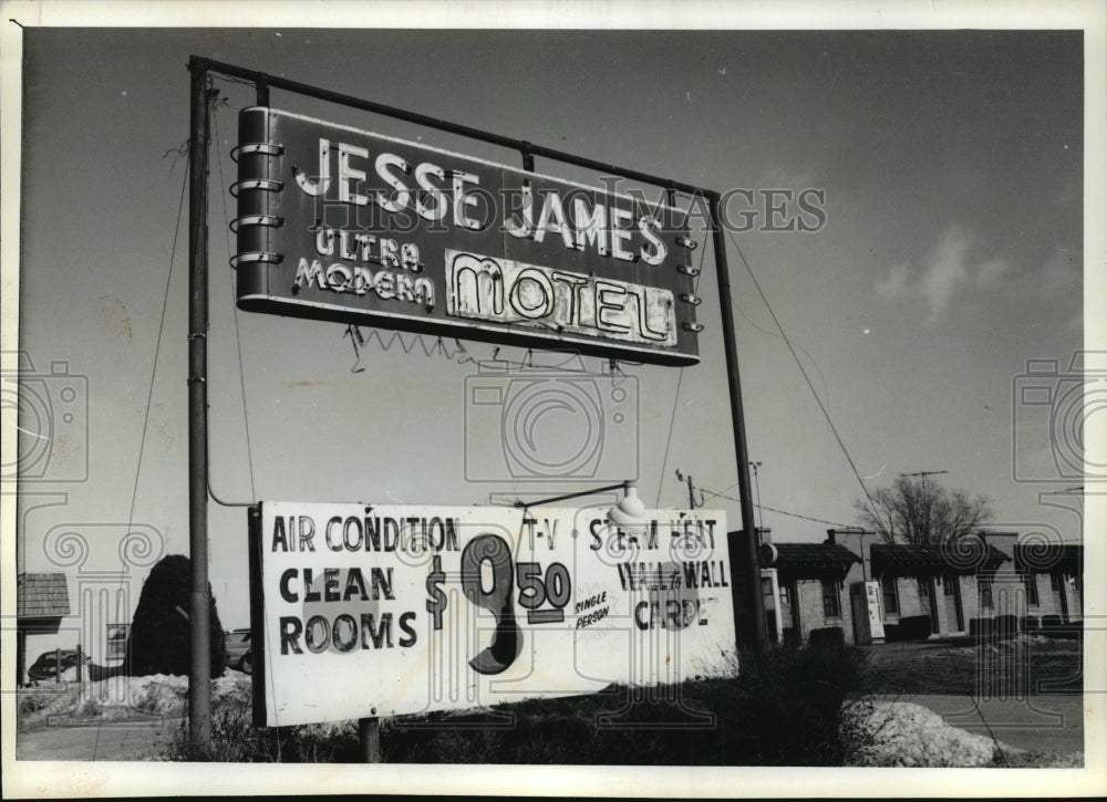 1963 Press Photo Jesse James Motel, St. Joseph, Missouri - mjw06182
