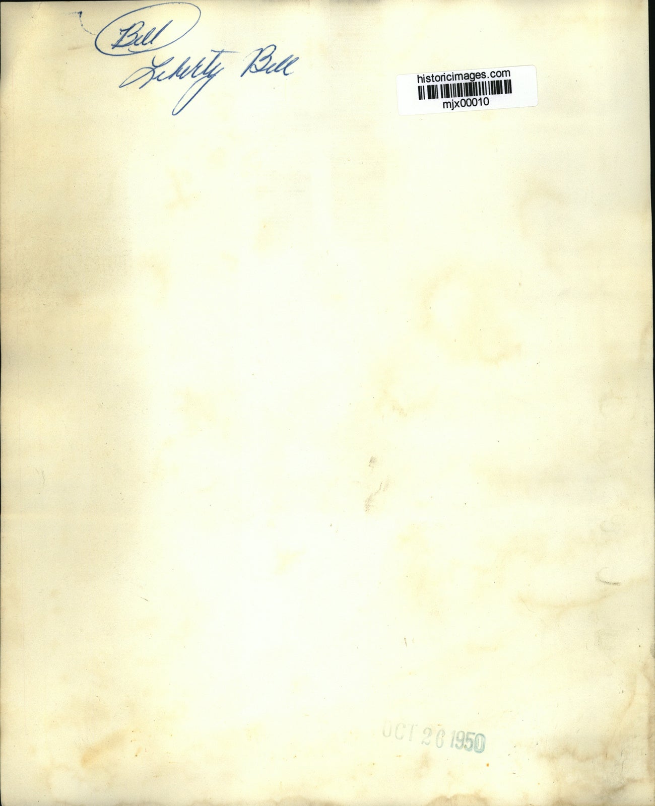 1950 Press Photo Freedom Bell by US public subscription, raised to City Hall top