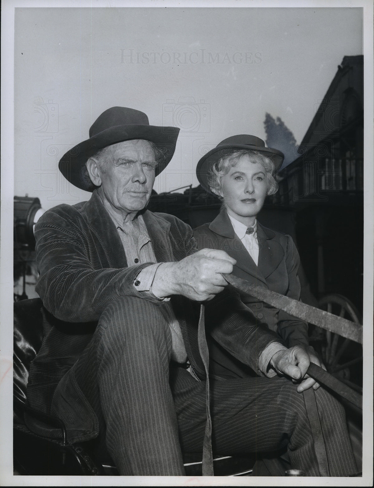 1980 Press Photo Charles Bickford & B. Stanwyck in The Barbara Stanwyck Show