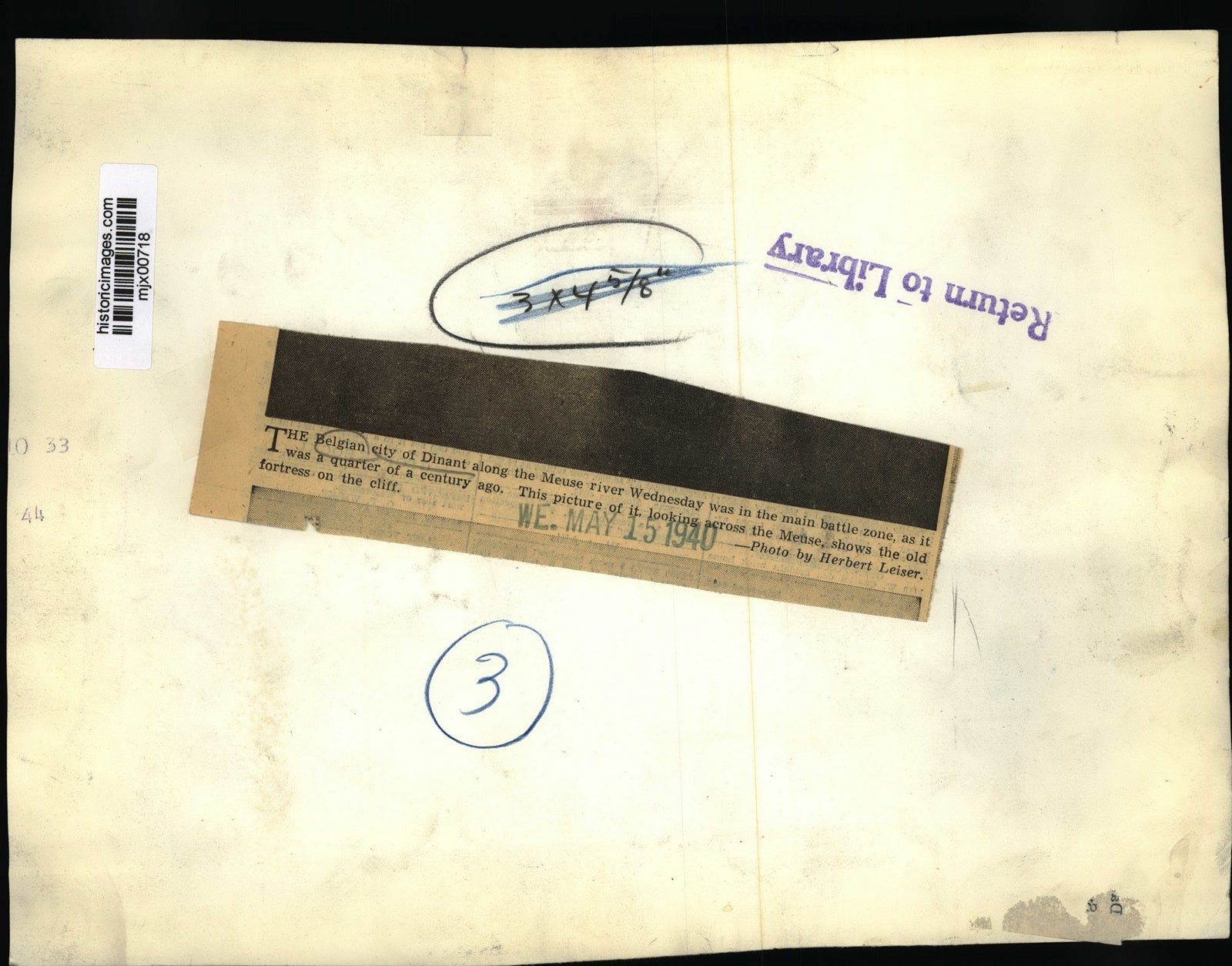 1940 Press Photo Belgian city of Dinant along Meuse river used to be battle zone