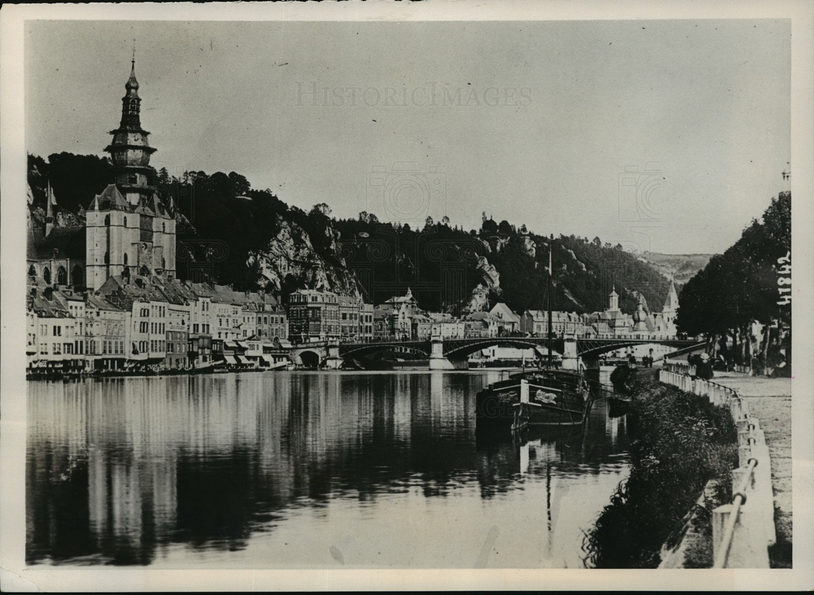 1940 Press Photo Rebuilt Dinant, Belgium after the first World War - mjx00719