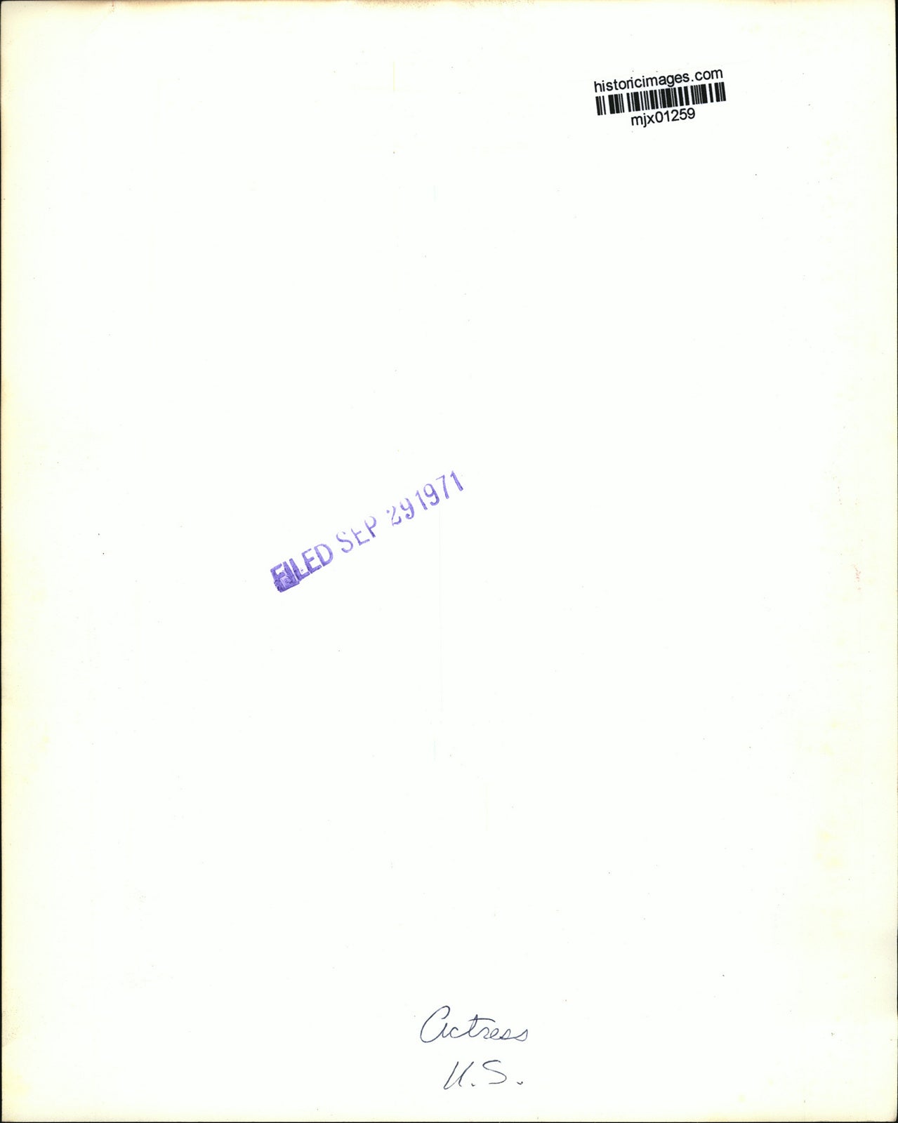 1971 Press Photo US actress