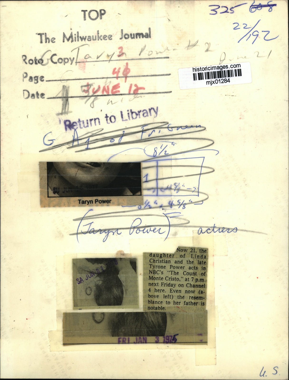 1975 Press Photo Taryn Power acts in NBC's The Count of Monte Cristo